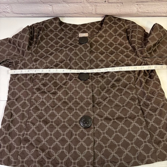 J. Jill Brown Quilted Utility Jacket Size Large - Picture 5 of 9